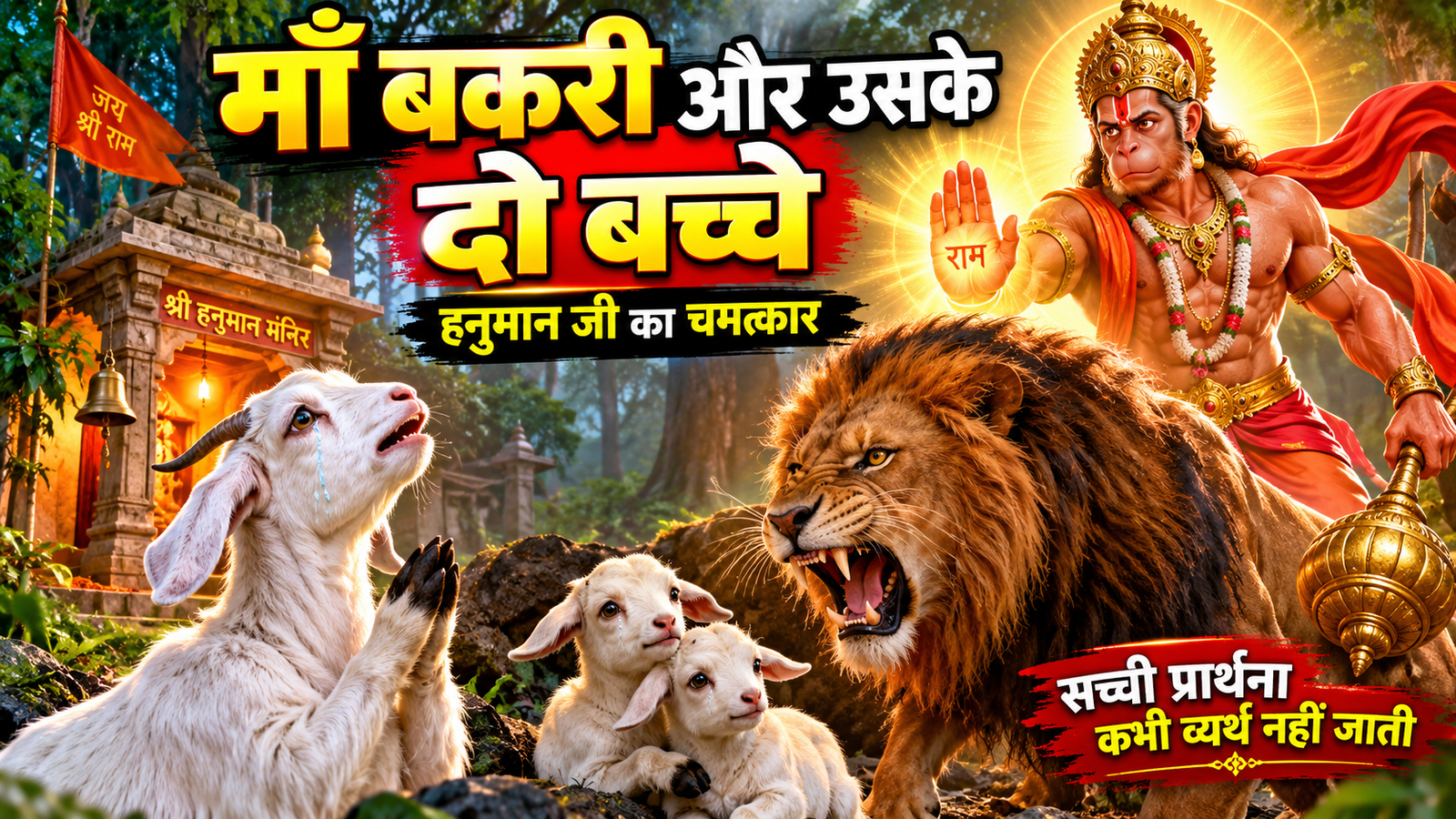 “माँ की पुकार और हनुमान जी का चमत्कार”